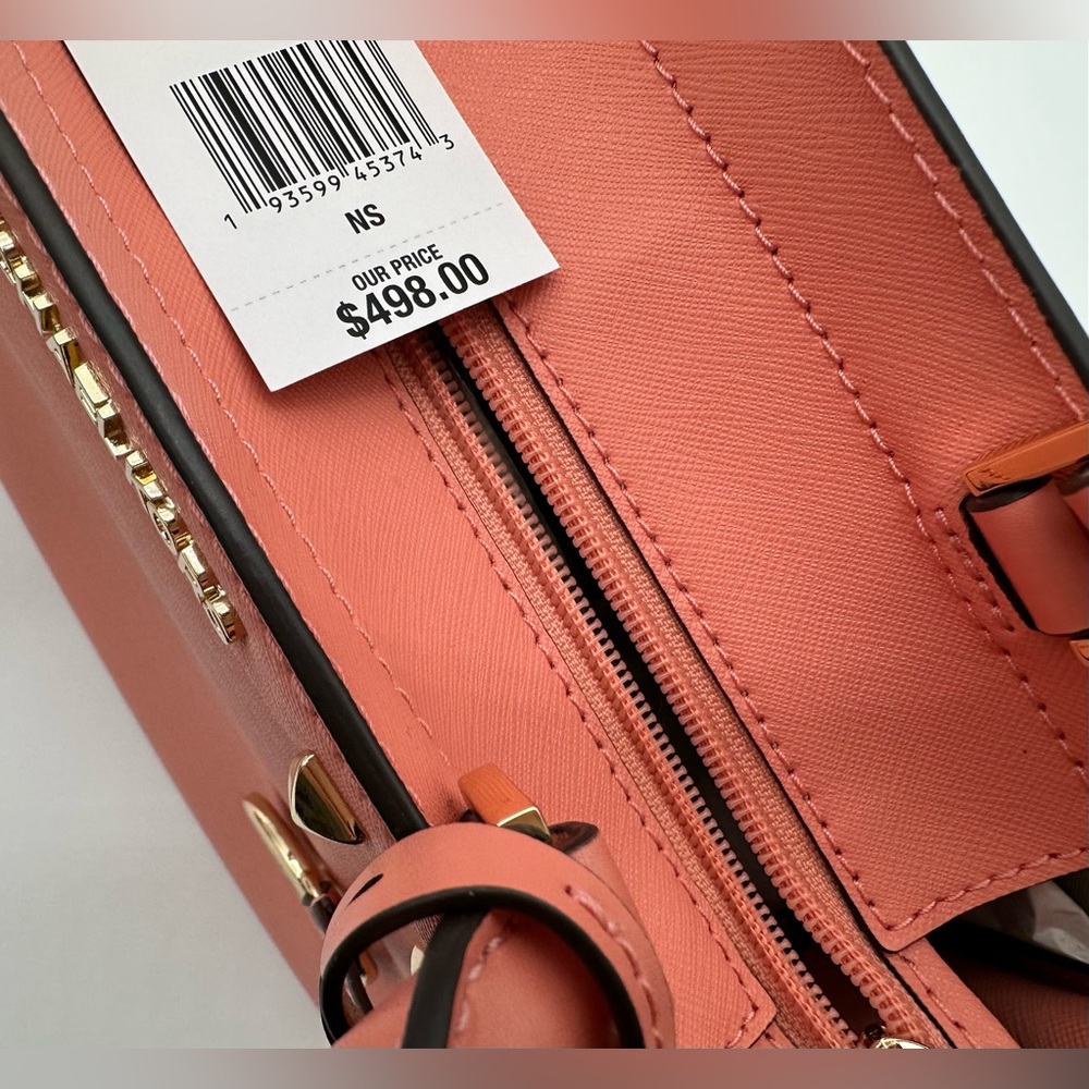 Michael Kors Medium Studded Saffiano Leather Satchel - Picture 15 of 15